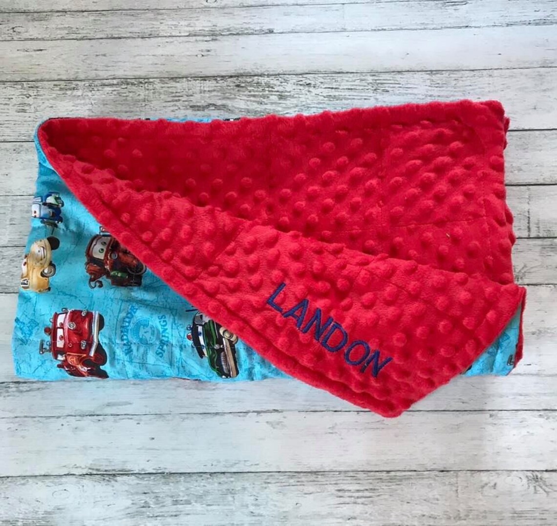 Cars Weighted blanket. Disney cars blanket anxiety autism Etsy
