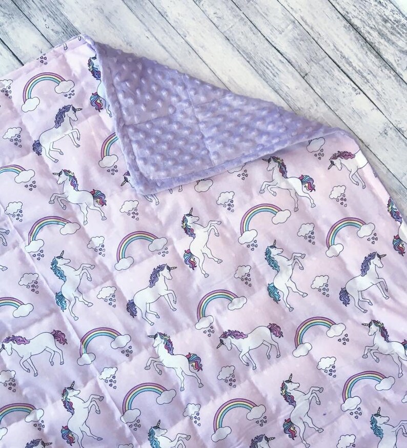 Weighted Blanket. Unicorn Weighted Blanket.child/ Adult Etsy