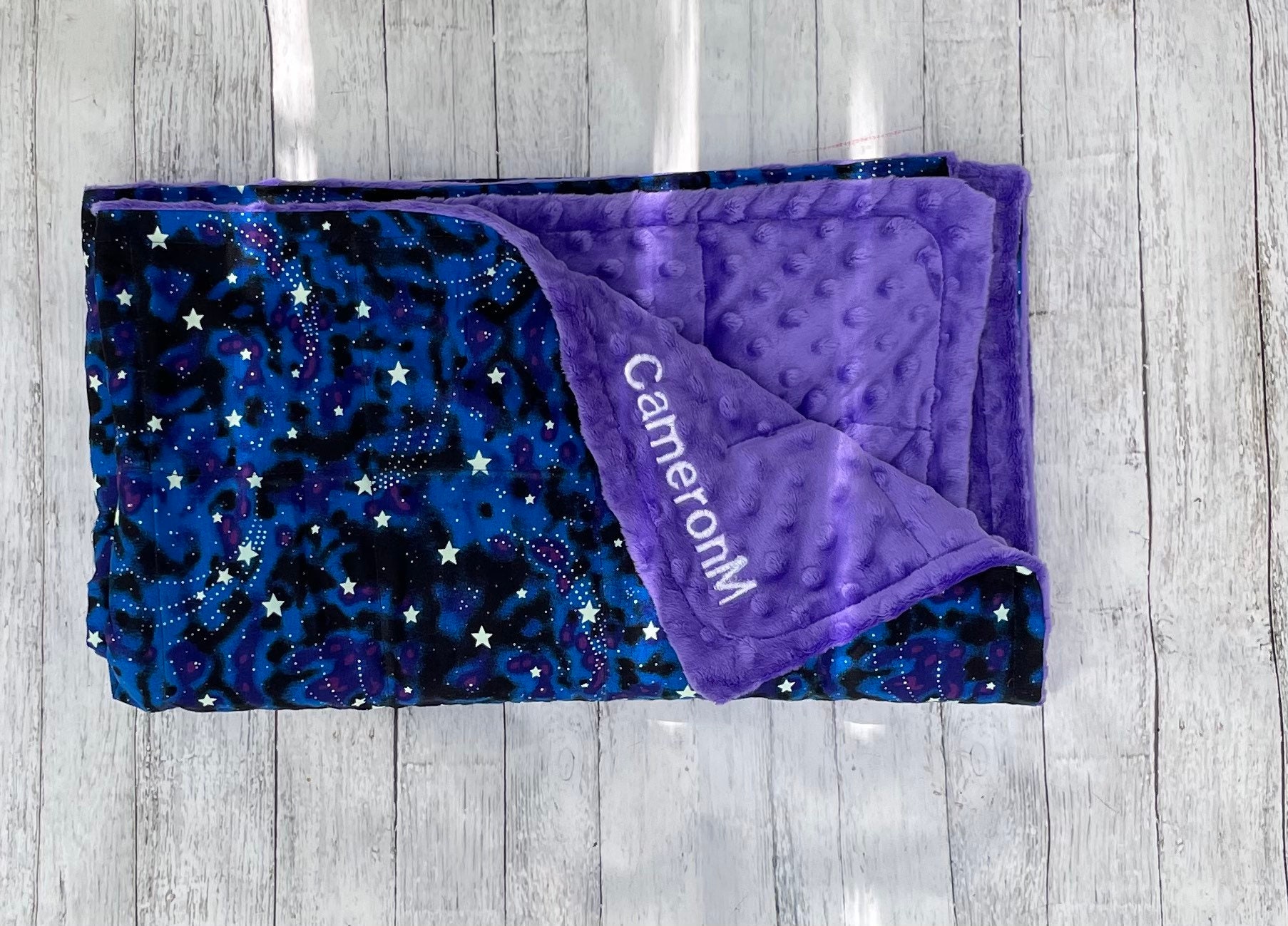 Weighted Blanket. Glow in the Dark Stars. Child/adult Weighted Etsy