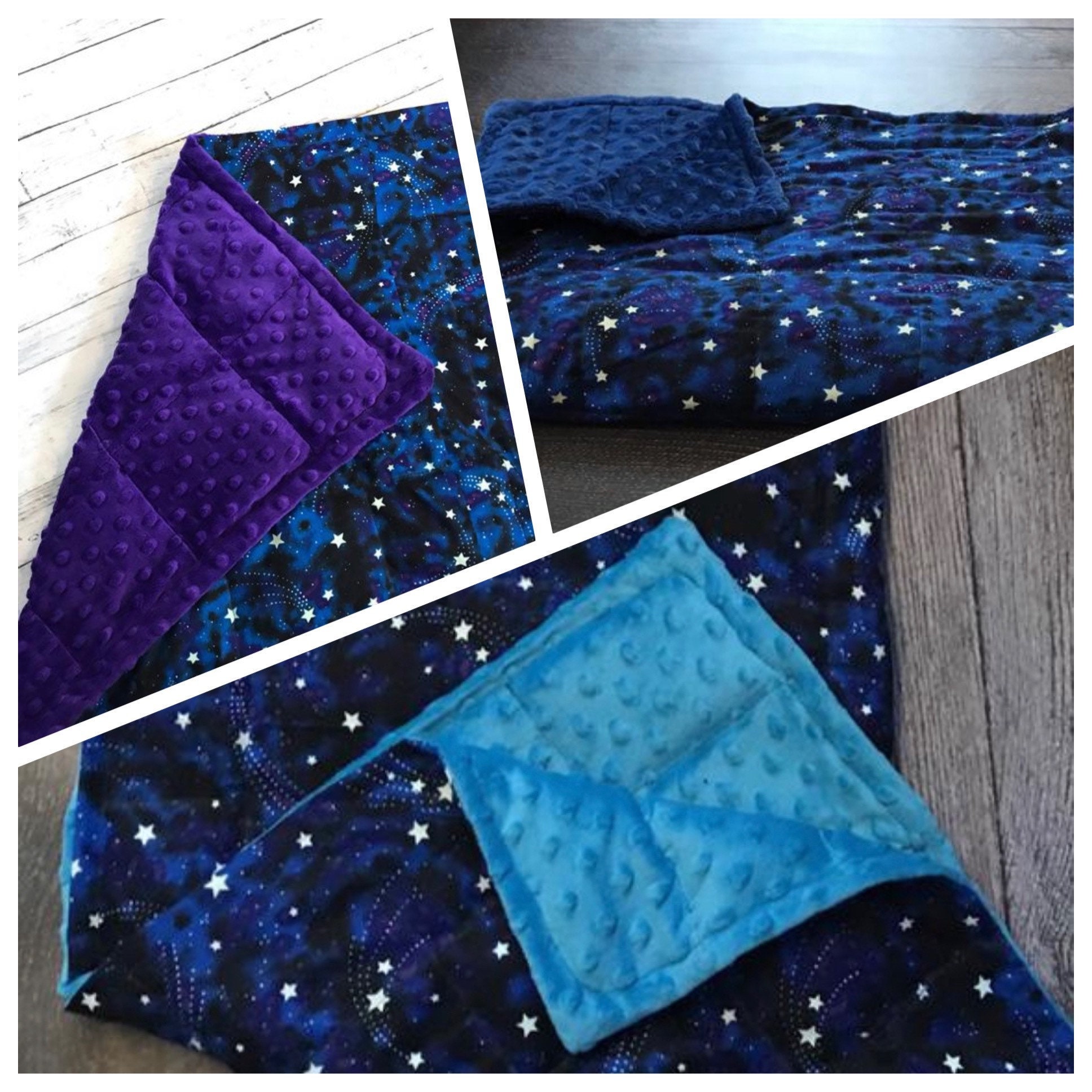Weighted Blanket. Glow in the Dark Stars. Child/adult Weighted Etsy