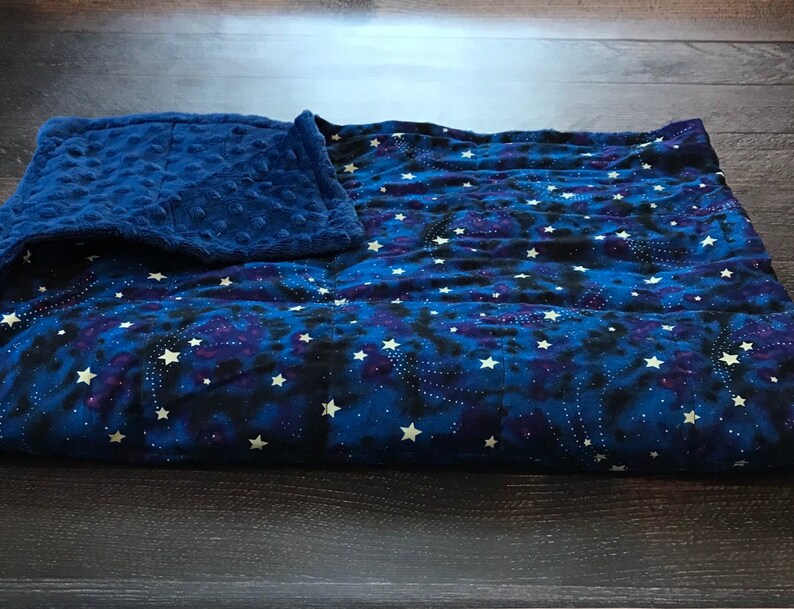 Weighted Blanket. Glow in the Dark Stars. Child/adult Weighted Etsy