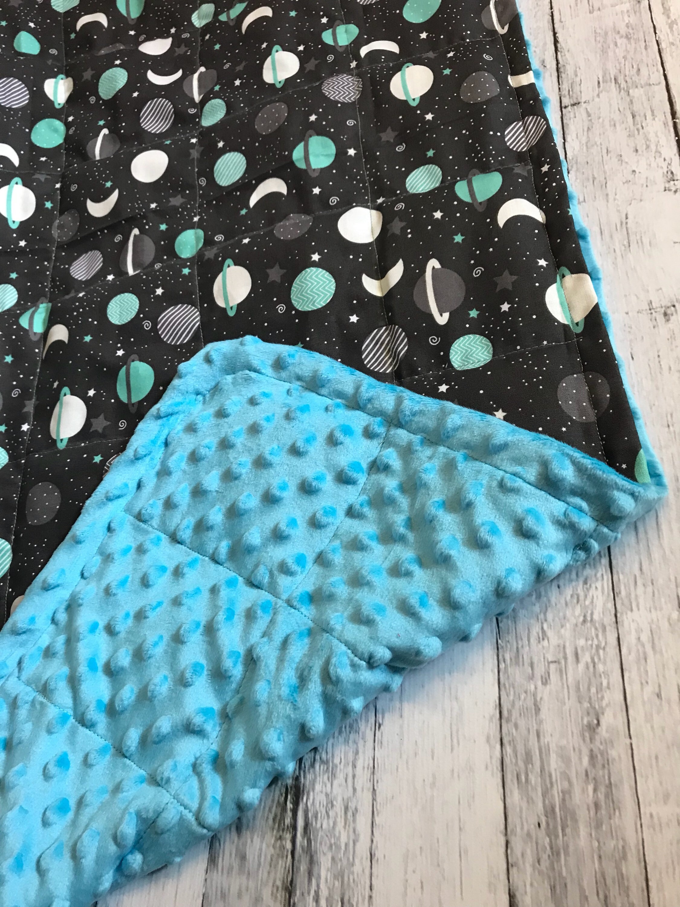 weighted blanket space 35X40 & 40X60 minky child size Etsy
