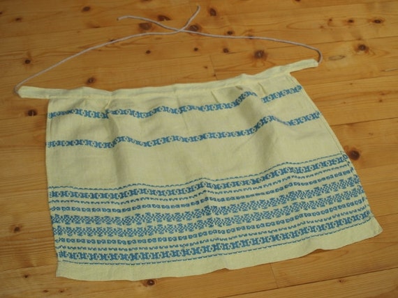 Soviet Vintage kids apron Rustic accessory for ch… - image 4