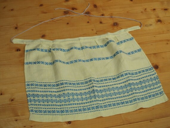 Soviet Vintage kids apron Rustic accessory for ch… - image 5