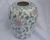 Sale Vintage Chinese Oriental Floral Vase