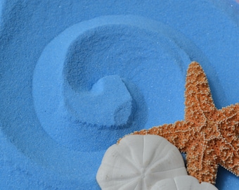 Blue Sand, Beach Decor, Craft Supply, Wedding Decor | 1/4 Cup
