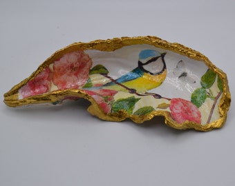 Large Oyster Shell Ring Dish, Trinket Dish (7.5") | 1 Piece