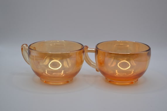 Vintage Carnival Iridescent Glass, Depression glass, Jeannette Marigold Tea/Coffe Cup
