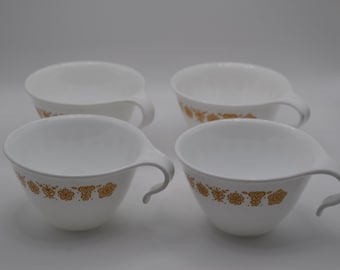 Vintage Corelle Living Ware Butterfly Gold S Hook Teacup Set