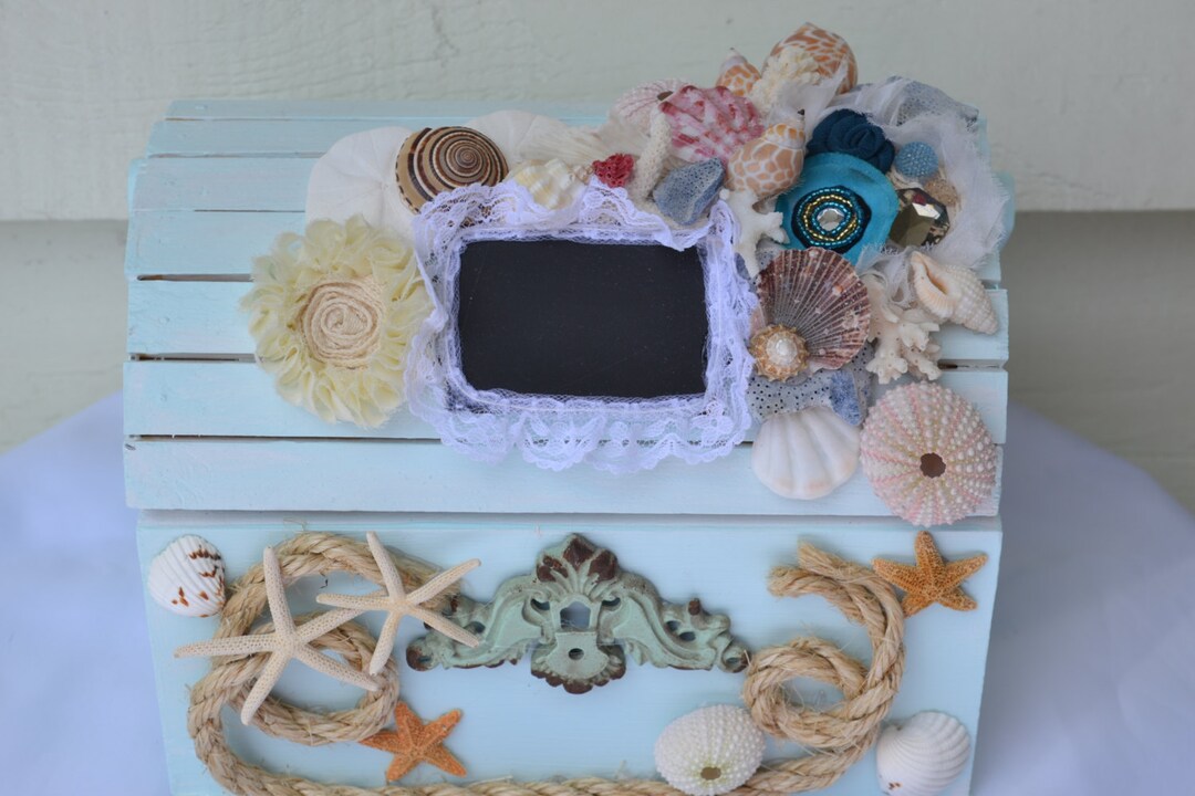 OOAK Upcycled Shabby Chic Trunk Memory Box, Card Box, Trinket Box ...