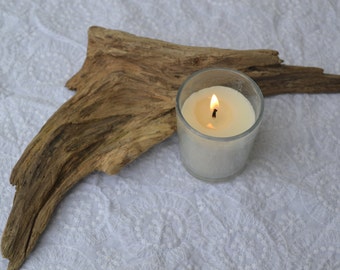 Driftwood Candle Hodler, Wedding Decor, Reception Table Centerpiece