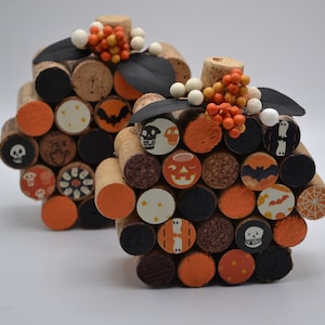 Cork Pumpkins, Halloween Decor| 1 Pieces