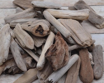 Small Driftwood Pieces for Jewelry and Beach Crafts (2-3") 50 Pieces