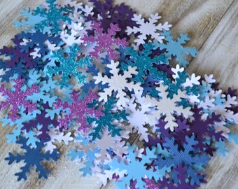 Frozen Sparkling Snowflake Confetti, Snowflake Punches, Scrapbooking, Craft Supply, Christmas Cards (1.5")| 100 Pieces