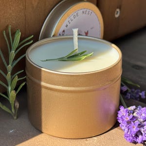 Lavender Luxe Candle – Rose Gold Tin