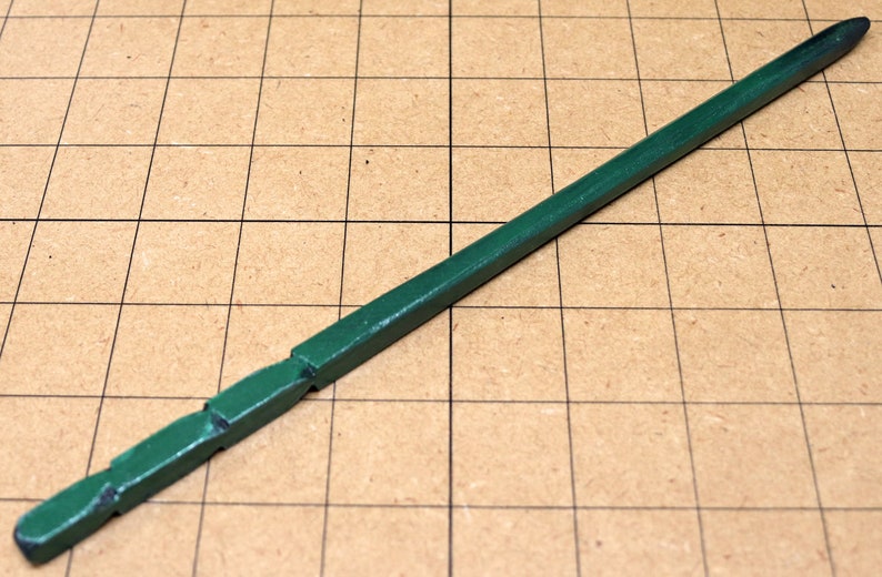 10 in - Hand Crafted OOAK 0037 Green Hand Carved Master Class Magic Wand