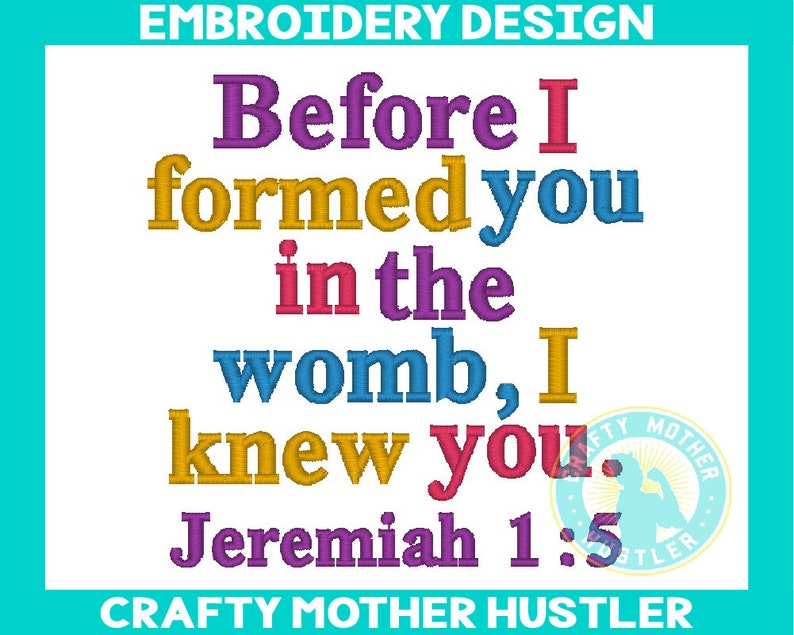 Christian Bible Verse Embroidery Designs Sayings Collection Etsy UK