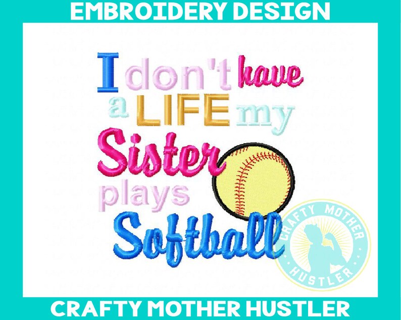 Softball Sayings Embroidery Designs Bundle Sports Designs Etsy