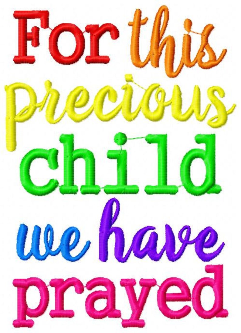 Embroidery design for this precious child we have prayed  etsy Embroidery design for this precious child we have prayed  etsy