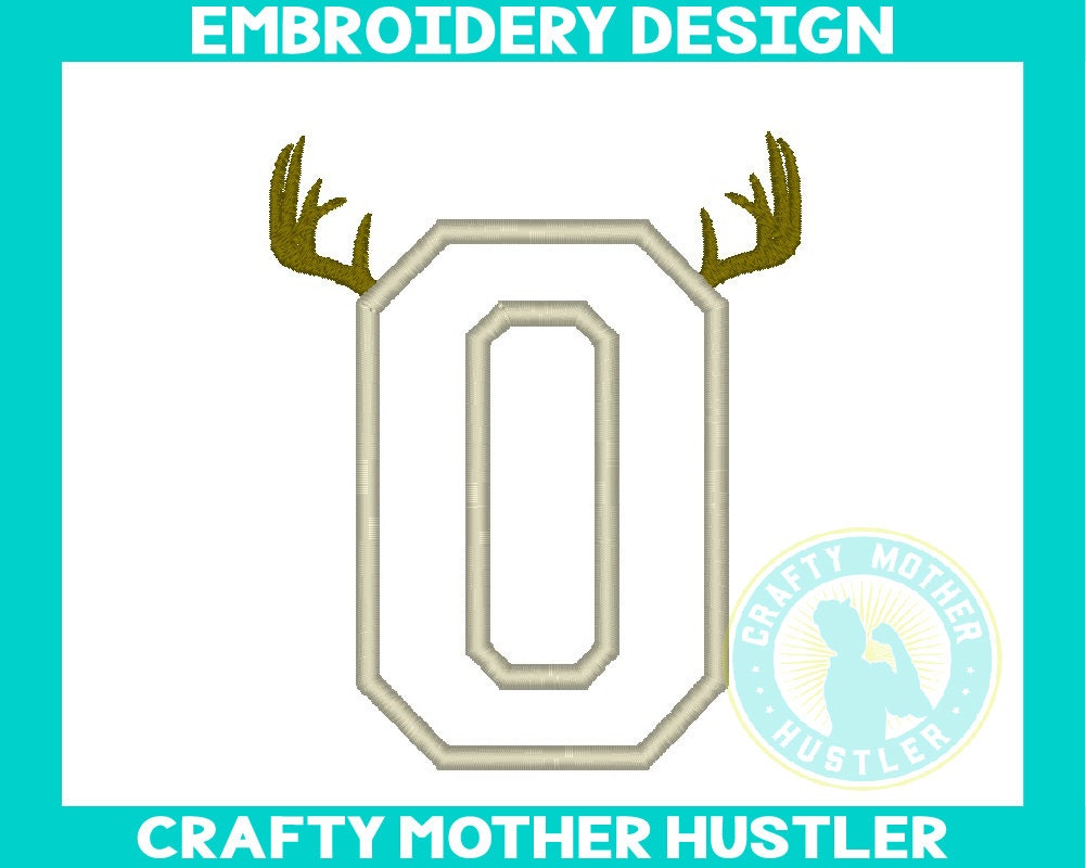 Deer Antler Numbers Appliques Embroidery Designs Bundle Set 0 Etsy