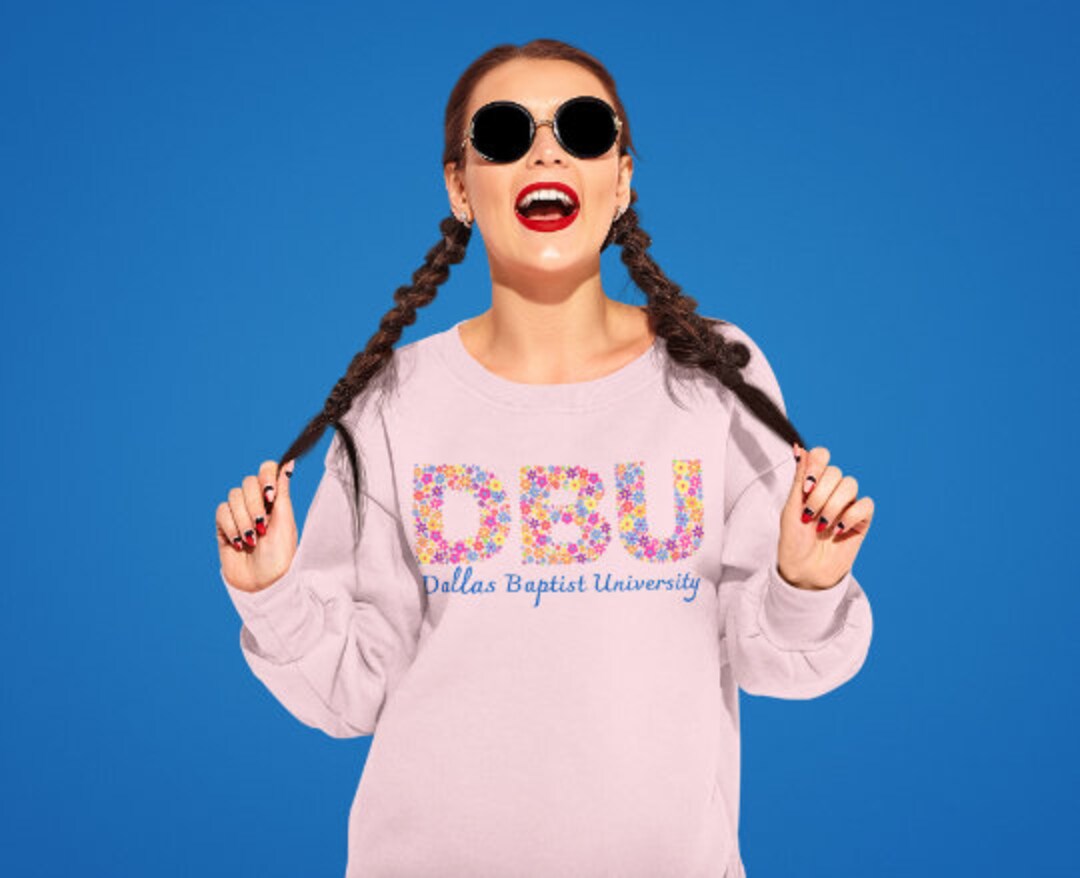 DBU Dallas Baptist University Flowers Sweatshirt, College Sweater