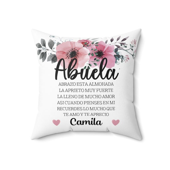 Regalos Para Mama, Regalo Para Abuelita En Espanol, Cumpleanos, Dia De Las  Madres, Almohada Personalizada, Cojin 