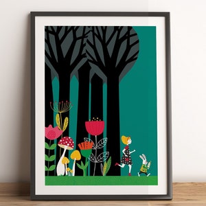 Alice in Wonderland Print/ Queen of Hearts Print / Alice and the White Rabbit / Alice in Wonderland Poster / Two Alice Prints for Nursery