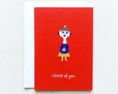 Greeting Card for a friend / Cute Greeting Card / Caring Message Greeting Card / Suricate Greeting Card / Valentine's Card