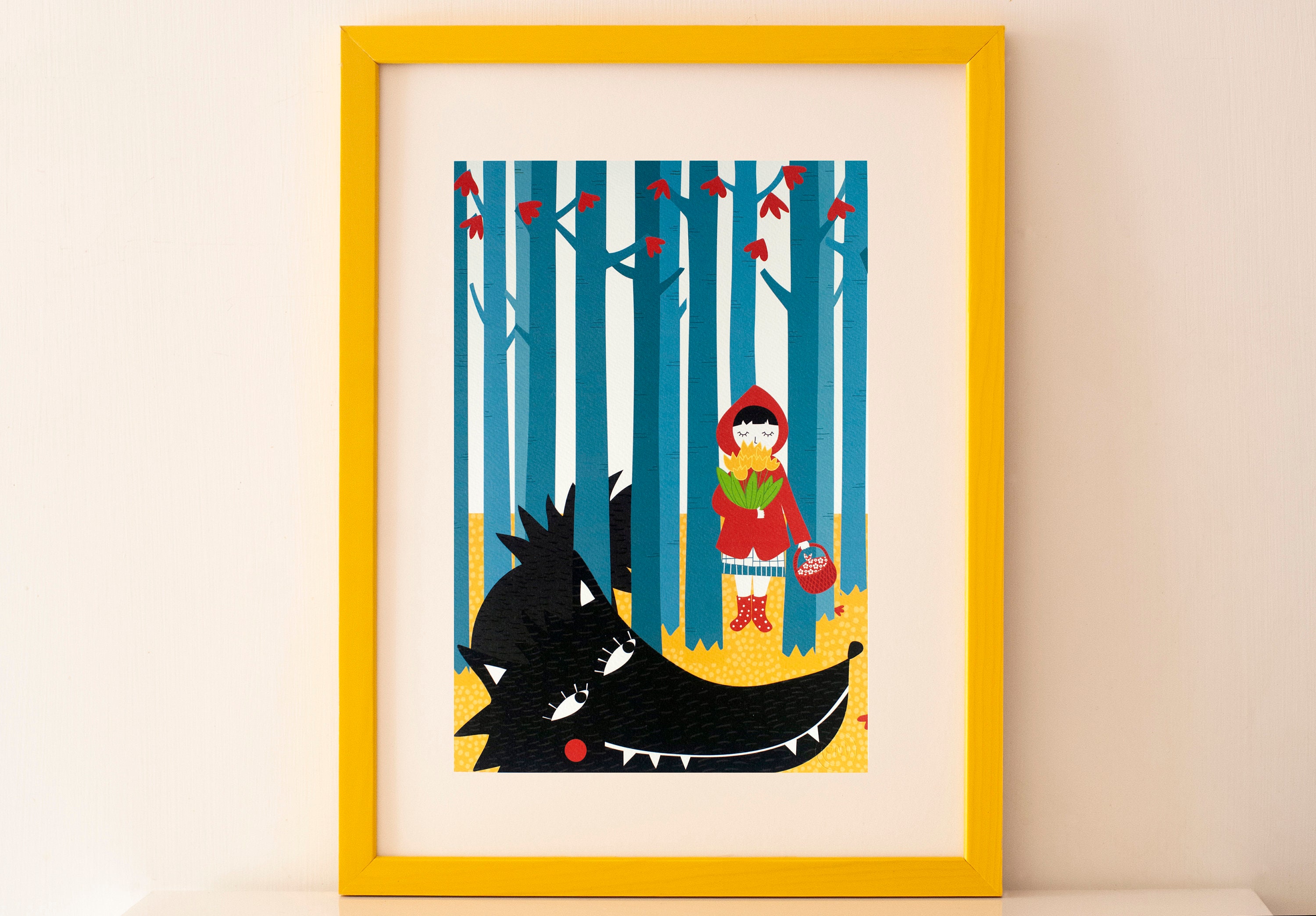 Rotkäppchen Poster / Rotkäppchen und der Wolf Poster / Poster für Kinder /  Kinderzimmer Wand-Dekor / Kinderzimmer Wand-Dekor - Etsy Österreich