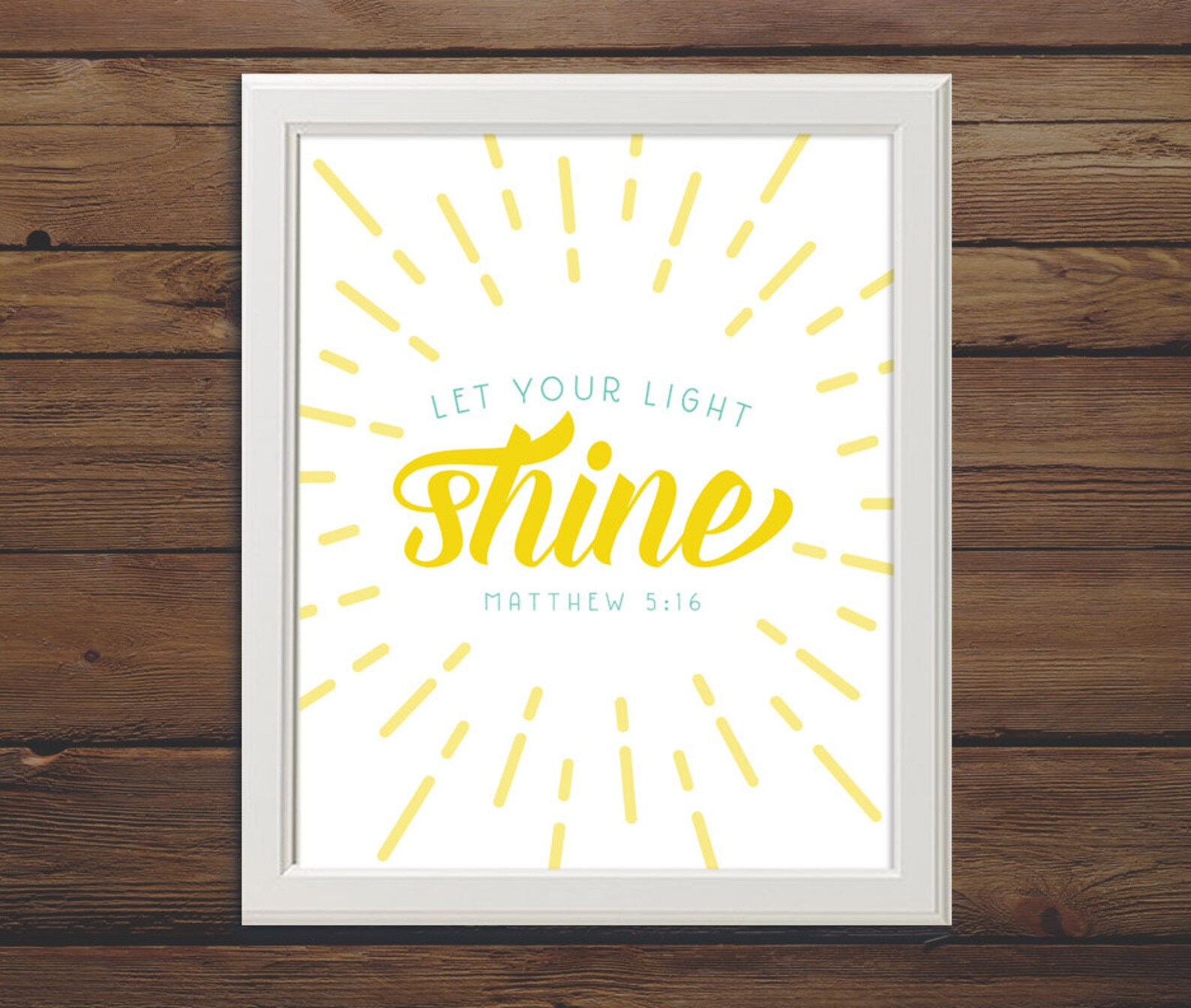 Instant Download Let Your Light Shine Matthew 5 16 8x10 - Etsy