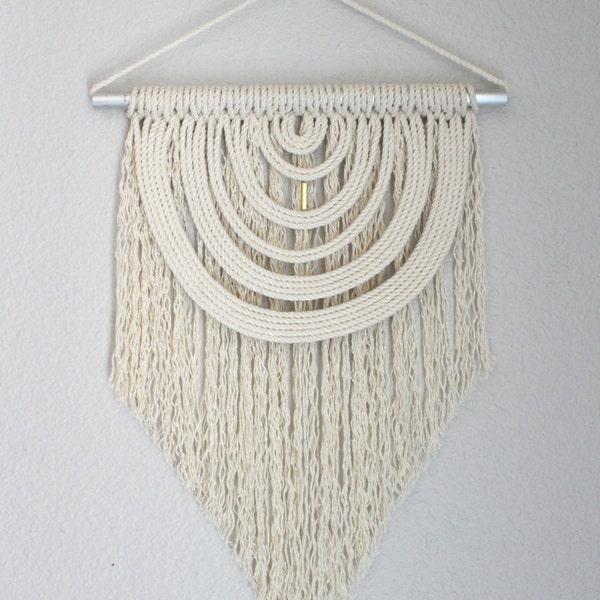 Sale! Macrame Wall Hanging "Energy Flow no.16" by HIMO ART, One of a kind Handcrafted Macrame/Rope art