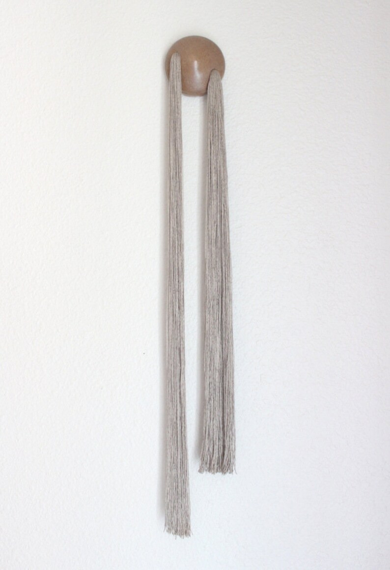 sculpture stonware modern tassels Ceramic Tassel Wall Hanging ceramic art one of a kind tassel art string art