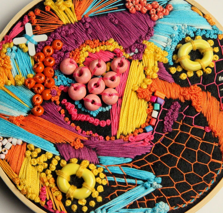 Embroidery wall art ready to hang  etsy Embroidery wall art ready to hang  etsy