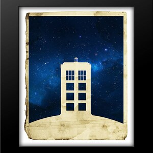 01-DRW Dr Who Tardis minimaliste affiche impression image 5