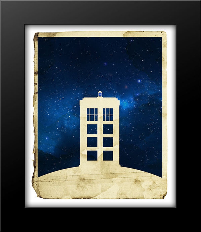 01-DRW Dr Who Tardis minimaliste affiche impression image 5
