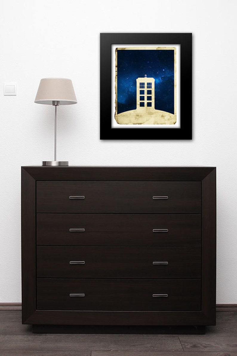 01-DRW Dr Who Tardis minimaliste affiche impression image 4