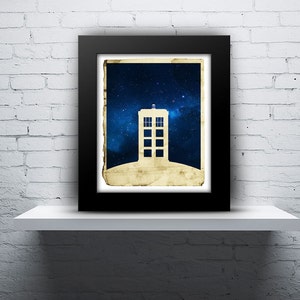 01-DRW Dr Who Tardis minimaliste affiche impression image 2