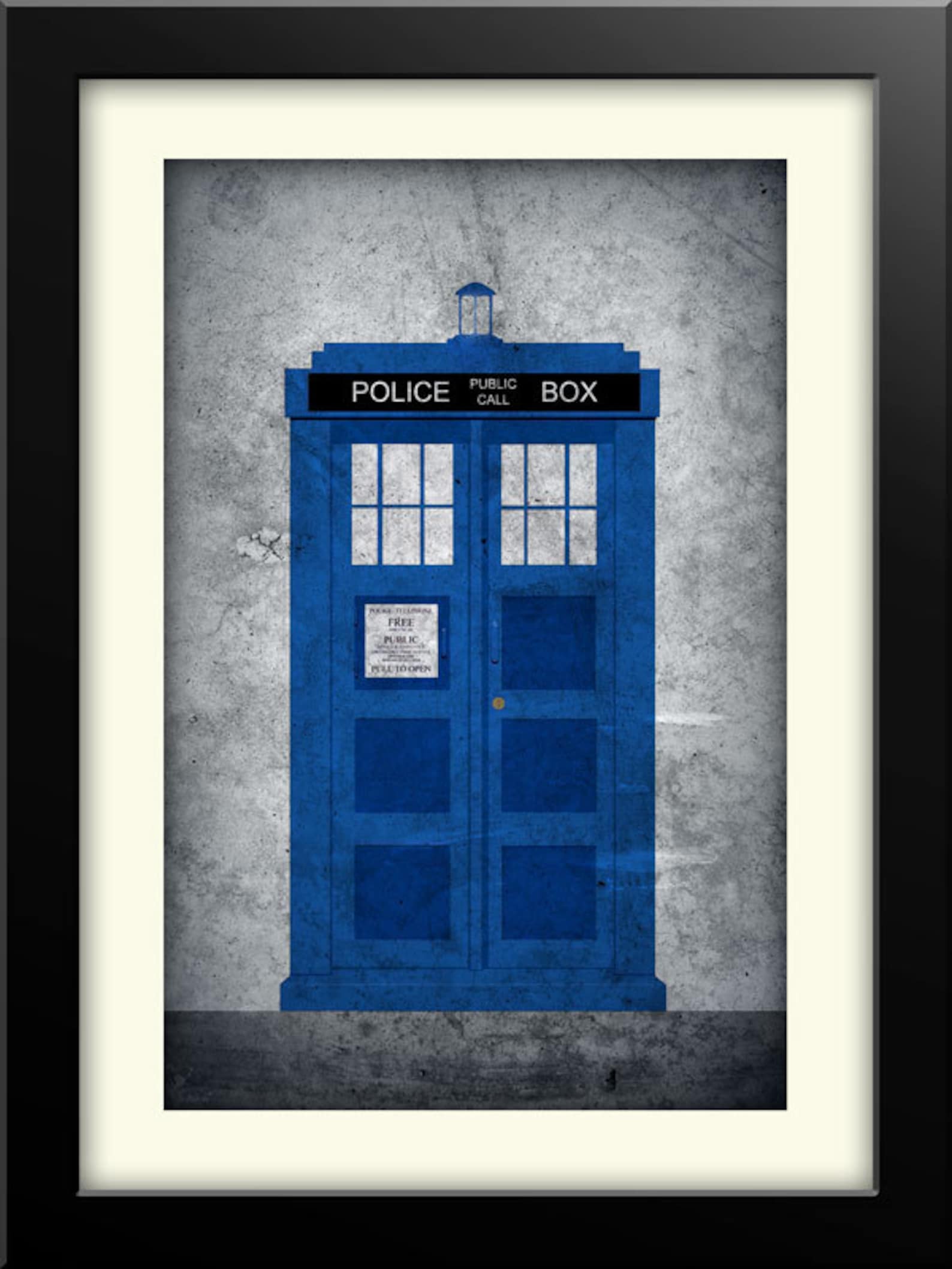 02-DRW Dr Who Tardis Minimalist Poster Print - Etsy