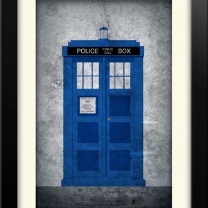 02-DRW Dr Who Tardis Minimalist Poster Print - Etsy