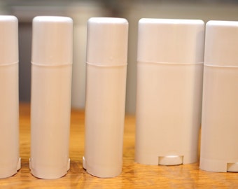 10  - 2.65 oz Roll Up Tube Empty Lotion Container- Deodorant Containers- Empty Deodorant Tube- White Tube- Empty Deodorant Containers- Empty