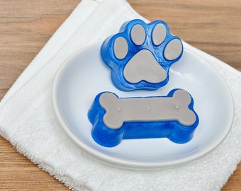Hundepfote Hundeknochen Seife Set- Hundeliebe Seife Set- Haustier Set- 3 Stk. Set- Tierseife- Süße Seife- Hundeliebhaber Geschenk set- Pfote Print