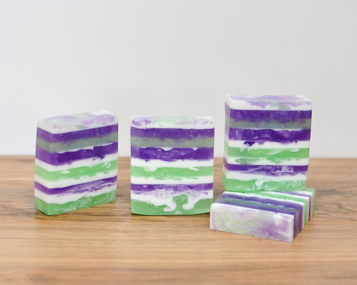 Homemade Soap For Sale Lavender Eucalyptus Soap Purple Green Etsy