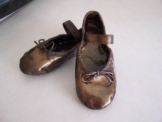 bronze ballerina shoes