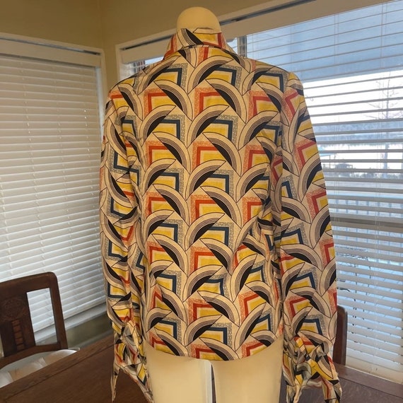 Funky Retro 70’s Silky Disco Blouse Kitschy  Cost… - image 4