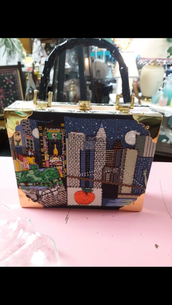 Vintage Cigar Box Handbag Kitschy Funky Mod New Yo