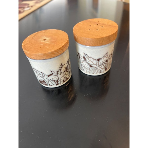 Hornsea Pottery Floral Plants Salt and Pepper Set