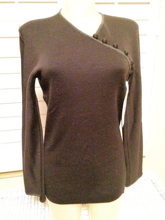 Vintage Giorgio Armani Charcoal Sweater Italy Woo… - image 1