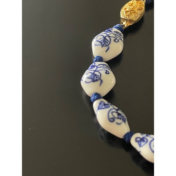 Vintage Chinese Large Porcelain Bead Necklace - image 9