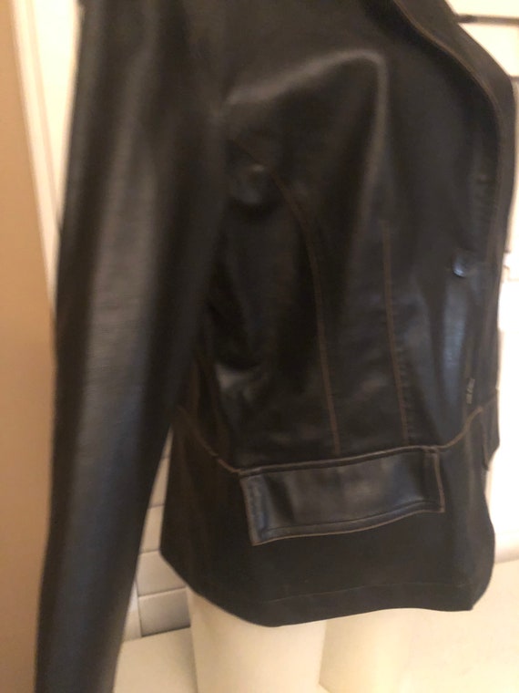 Vintage RVT Faux Brown Leather Jacket - image 2