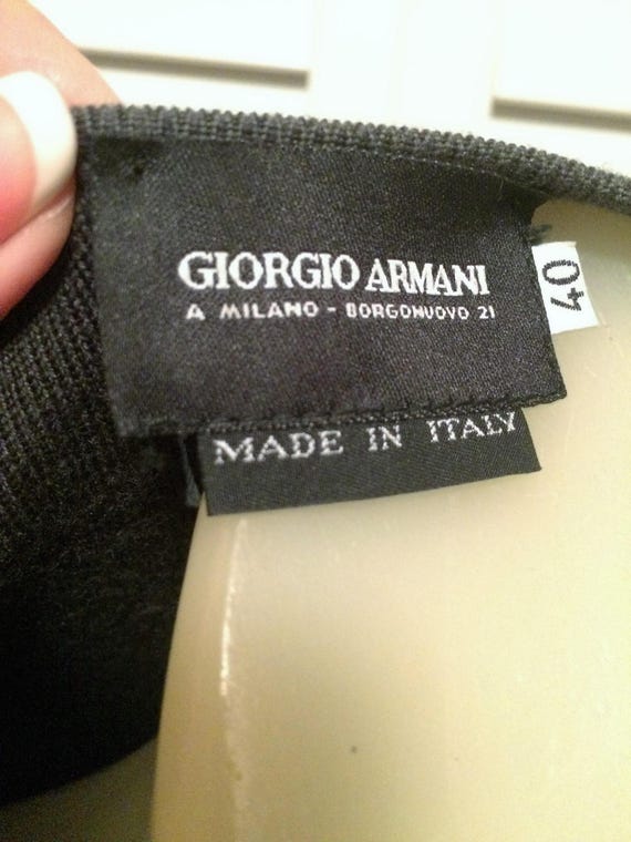 Vintage Giorgio Armani Charcoal Sweater Italy Woo… - image 3